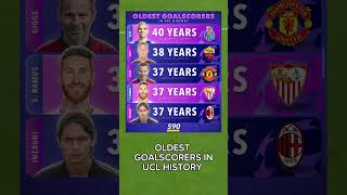 OLDEST GOALSCORERS IN UCL HISTORY #shorts #football