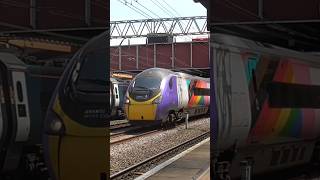 390119 ‘Progress’ in its stunning pride livery passing Crewe! #pride #avanti #crewe #shorts #trains