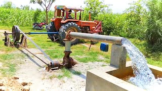 Tubewell on tractor Fiat  Ghazi 6 inch delivery// 6/7 water pump shaft system