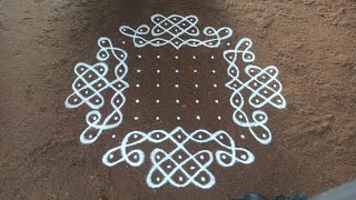 11 x 3 dots traditional beautiful kambi kolam | Easy Beautiful sikku kolam | SathyaSelva Arts