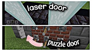 Minecraft : puzzle, laser, secret door