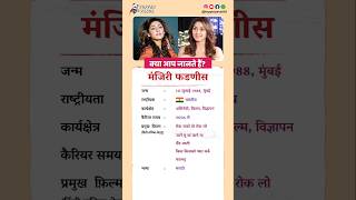 मंजिरी फडणीस बायोग्राफी/ Manjari Fadnis biography in Hindi #biography #viral #shorts #ManjariFadnis