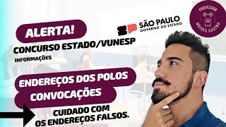 Concurso do Estado SP de professores PEB 2: Endereços verdadeiros dos polos para comparecer.