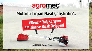 Motorlu Tırpan Nasıl Çalıştırılır, Benzin Yağ Karışımı, Misina ve Bıçak Değişimi | agromec AG-CG520D