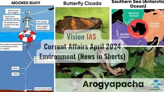 APRIL 2024 | Vision IAS Current Affairs | Monthly Magazine | Environment (News in Shorts & MCQs)