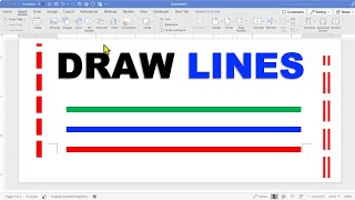 How To Draw Colour Line In Word document in Microsoft Word