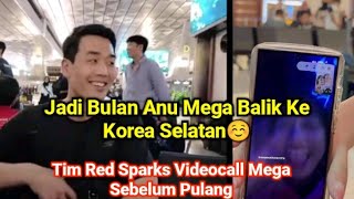 Jadi Bulan Anu Mega Balik Ke Korea 🤭. Sebelum Pulang Tim Red Sparks Videocall Megawati.