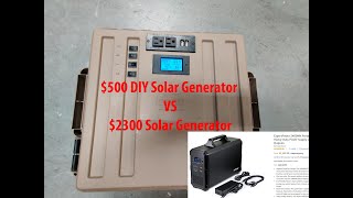 $500 DIY SOLAR GENERATOR VS $2,400 COMMERCIAL SOLAR GENERATOR