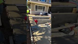 7 yds 6” slump color concrete 150’ HC&D with the concrete #concreteconstruction #concretepumping