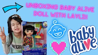 UNBOXING BABY ALIVE DOLL WITH LAYLI!!!