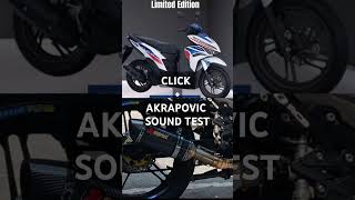 Sound test AKRAPOVIC exhaust on honda click