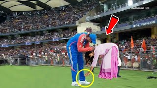 Ritika Touched Rohit Sharma feet at Wankhede Stadium after winning the T20 World Cup