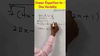 x का मान कैसे निकालें? | linear Equation question🔥 #shorts #youtubeshorts  #maths #mathematics