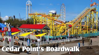 The Boardwalk Area At Cedar Point - New For 2023 Wild Mouse Roller Coaster And Much More