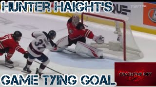 Must see: Hunter Haight’s game tying goal  @crashthenet0073