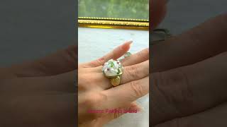 Кольцо и серьги венецианского стекла Lampwork, ручной работы Aurora Fokina brand #ring #earrings