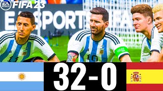 FIFA 23 - Argentina 32-0 Spain - Messi vs Yamal - World Cup  Final - PS5™ [4K60fps]