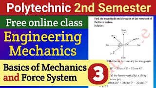 Basics of Mechanics and Force System (Part-3) | Engineering Mechanics | 2nd Semester | NatiTute