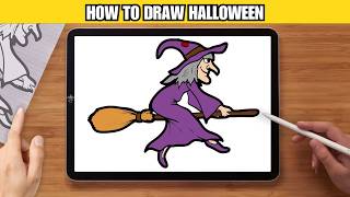 How to draw Witch | Halloween | HVORDAN TEGNE | Step by Step