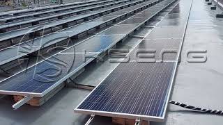 Roof solar ballasted project