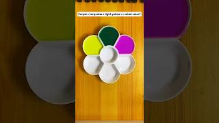 Purple + turquoise + light yellow = what color? #artshorts #colormixing #artvideos