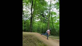 Backflip fail on a dh Mtb at Mountain Creek