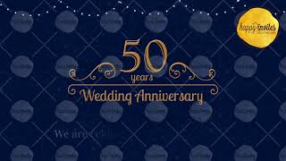 50th Wedding Anniversary Invitation Video | 50 Years Animated Invite | Golden Jubilee Celebration