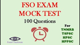 Food Safety Officer MOCK EXAM !  RPSC HPSC HPPSC State FSO exam