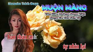 KARAOKE TĐ || MUỘN MÀNG || THIẾU KÉP || SONG CA VỚI YẾN VY