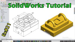 Make Mechanical Part In SolidWors Tutorial For Mechanical Engineering In Hind/Urdu | Ex#21