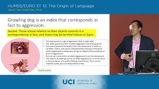 The Origin of Language - 15-4 - Charles Peirce 4 - Lecture