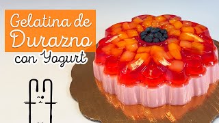 Cómo hacer GELATINA DE YOGURT NATURAL Y DURAZNO LIGHT 🍑 |  | GELATINA EN CAPAS | EL BAÚL DE JAVE