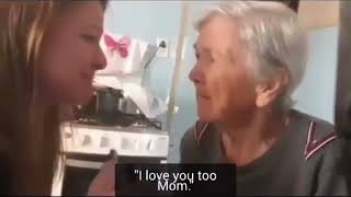 A mother suffering from dementia looks in her daughter eyes and remembers her ❤️