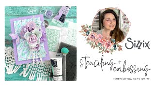 How to Use Coordinating Embossing Folders & Layered Stencils | Sizzix Stencil & Stamp Tool Tutorial