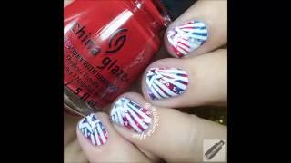 Patriotic Nails Using Winstonia American Pride Nail Stamping