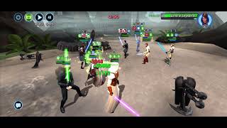 SWGOH Jedi Master Luke Skywalker vs. Jedi Master Kenobi