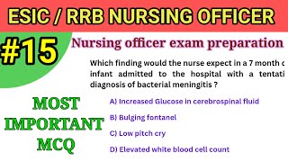 ESIC Nursing Officer Exam Preparation | Multiple Choice Question Series-15 | Target ESIC 2024 |