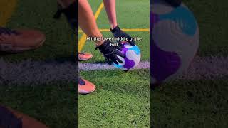 How to: Shoot With Power Tutorial ⚽️🚀 #football #futbol #soccer