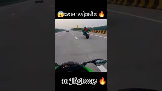 🔥Wheelie on Ninja Zx10r | Wheelie Flyby😱 | #shorts #wheelie #ninja #zx10r #stunts