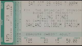 The Rolling Stones -  Alameda County Coliseum,  Oakland, CA   October 29, 1994