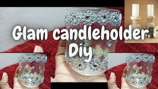 EASY TO MAKE CANDLEHOLDER DECORATION .