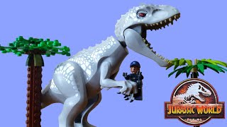 Lego Jurassic World Indominus Rex Can Camouflage | Jurassic Iconic Scenes