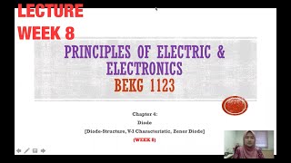 CHAPTER 4: DIODE STRUCTURE, V-I CHARACTERISTICS, ZENER DIODE