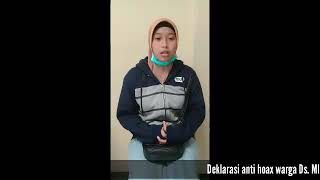 Deklarasi anti hoax warga Ds. Mlancu