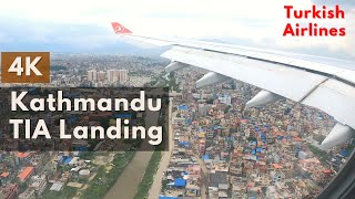 [4K] Turkish Air Landing in Tribhuvan International Airport Kathmandu, Turkish Airline tk726 landing