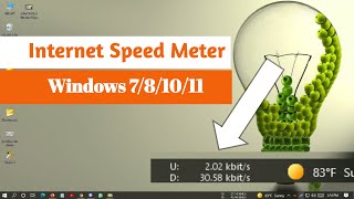 How To Get Internet Speed Meter on Windows 7/8/10/11 | Taskbar Internet Speed | nh tuhin