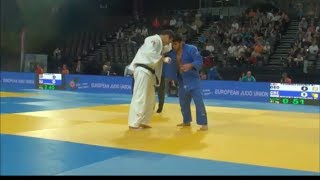 Avtandil Tchrikishvili (GEO) vs Roman Moustopoulos (GRE) -81kg Judo European Championship 2014