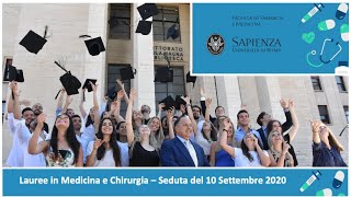 Lauree in Medicina e Chirurgia - Discussione Tesi di Laurea del 10 Settembre 2020Sede Roma