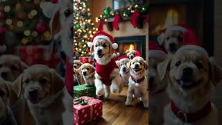 Santa Puppies Bringing Festive Cuteness