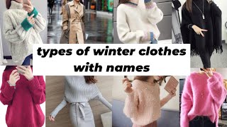 Types of Winter Clothes with names/Winter Clothes for Girls/Winter Outfits||TRENDY BUCKET